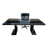 Executive desk by Guido Faleschini and armchair by Matteo Grassi