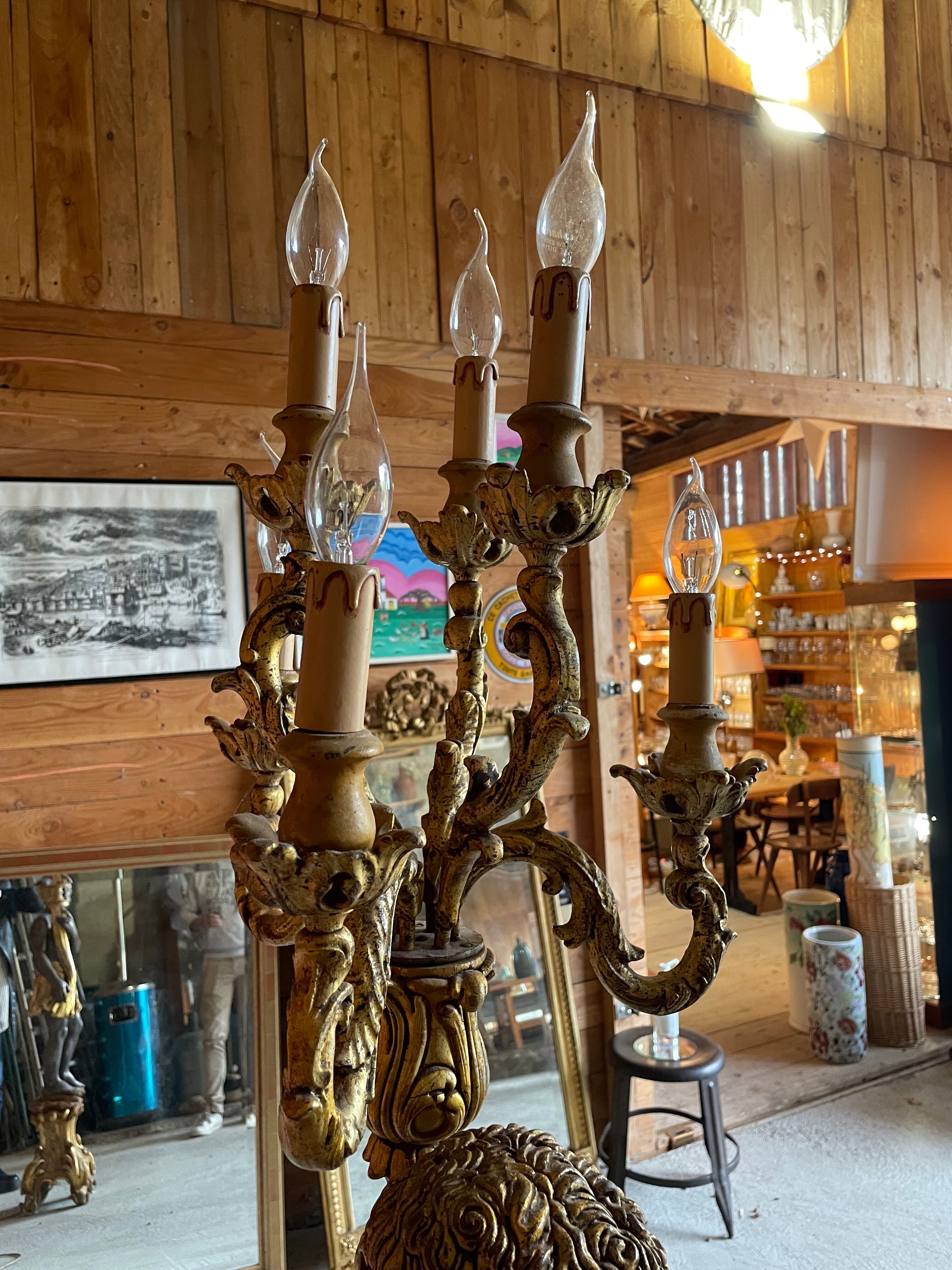 Nubian torch floor lamp