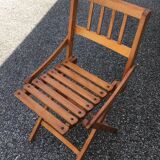 Folding wooden chair