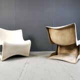 Pair of Silène lounge chairs by M. Borgnat for Clairitex, 1960s