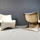 Pair of Silène lounge chairs by M. Borgnat for Clairitex, 1960s