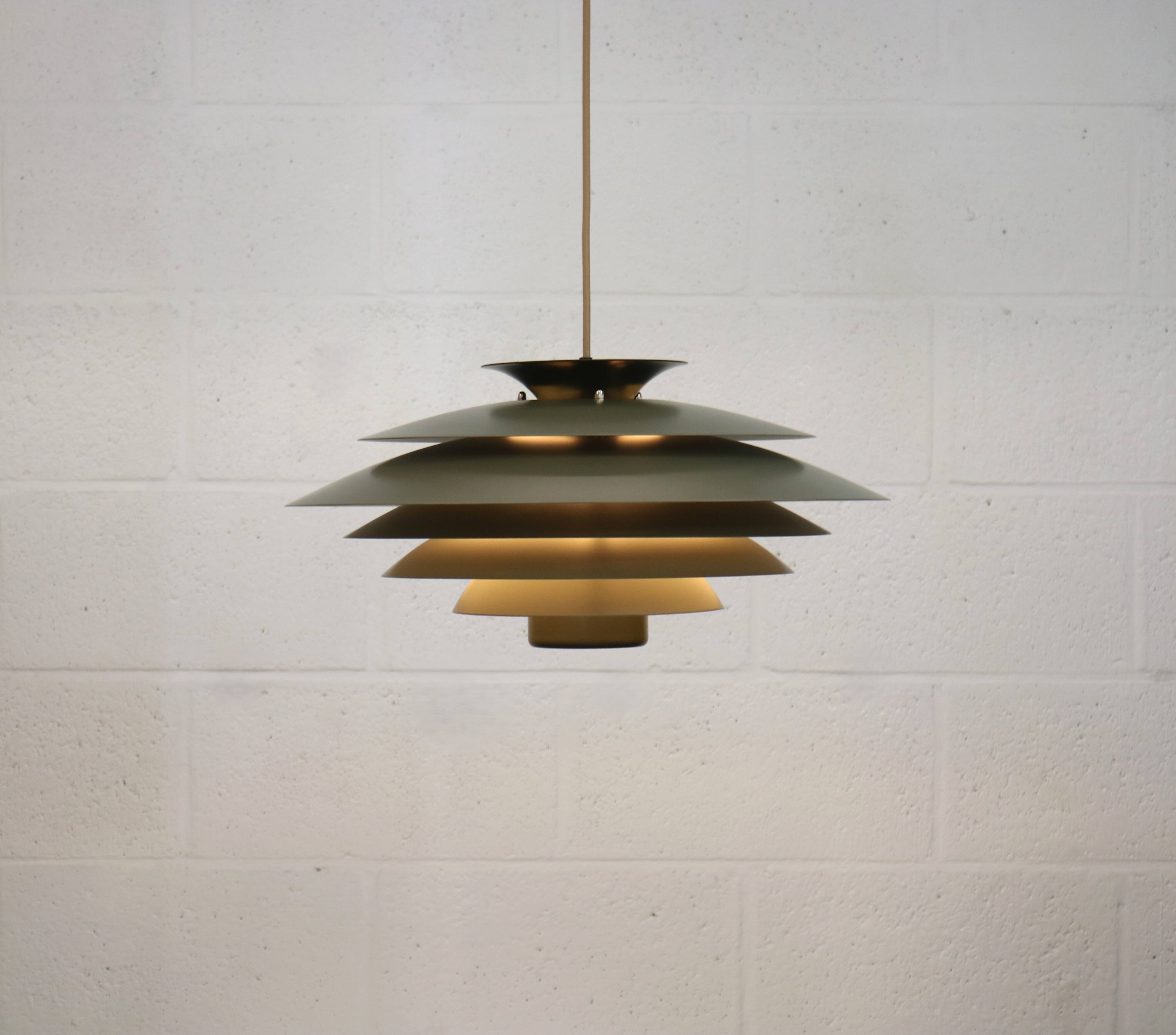 XL Green Pendant Lamp, Form Light Nordic Design, 1970s Denmark