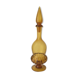 Bouteille ancienne verre soufflé avec son bouchon poire