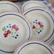 11 Deep Plates “Lunéville” Bagatelle model, Floral decoration Ø 23 cm