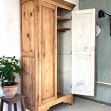Raw wood wardrobe