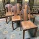 6 art deco chairs leather sitting