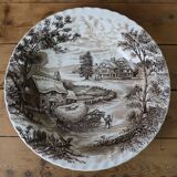 Vintage English Staffordshire 'HAYRIDE' Round Deep Dish