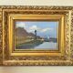 Oil on panel, Breton landscape signed, beautiful frame early 20th century.