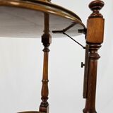70s coffee table in walnut with closable shelves