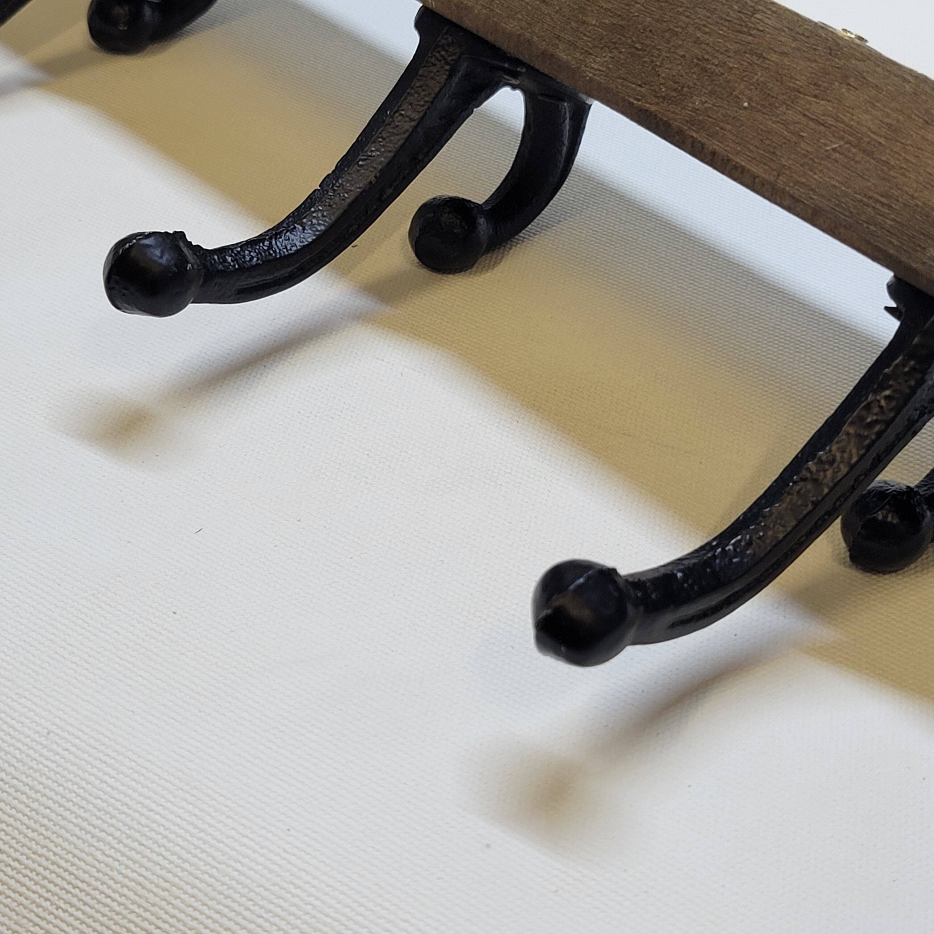 Coat Rack With 5 Hooks In Wood And Metal
