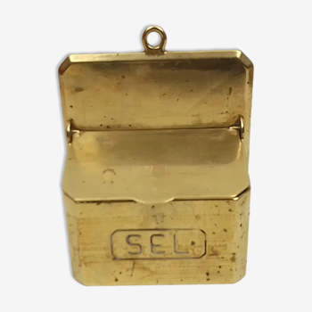 Brass wall salt box 14.5 cm
