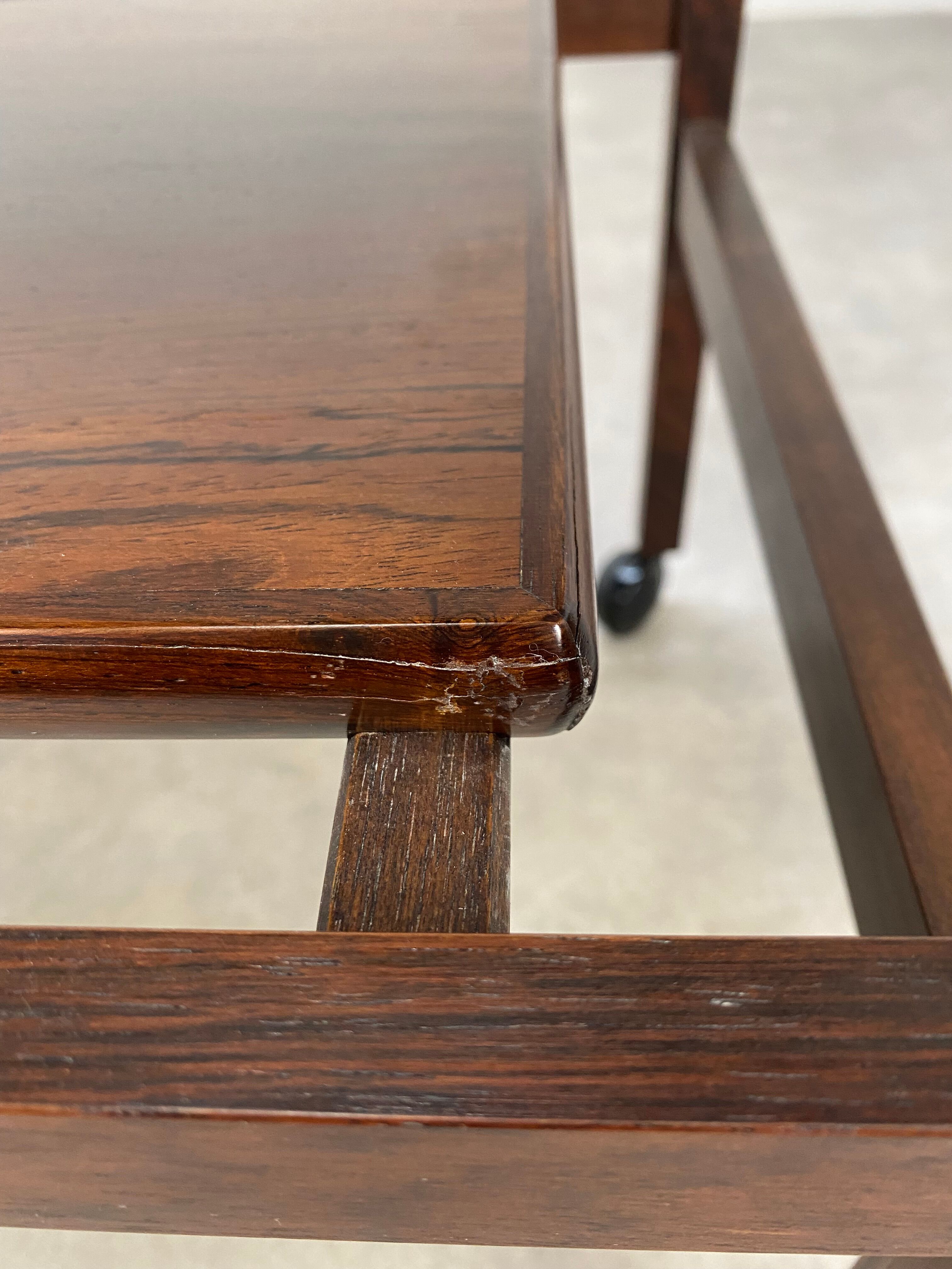 Scandinavian service arrebo mobler rosewood wallet tray