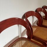 Set of 4 Baumann caned gondola chairs