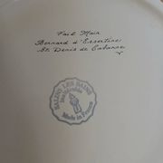 8 antique Salins dessert plates