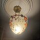 Light / art deco suspension in enamelled glass – signed lemiere