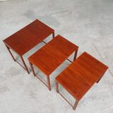 Tables gigognes en teck danois du milieu du siècle