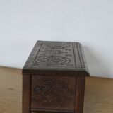 Old carved wooden box
