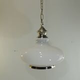Suspension opaline /plafonnier/vintage
