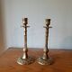 Paire bougeoirs en bronze