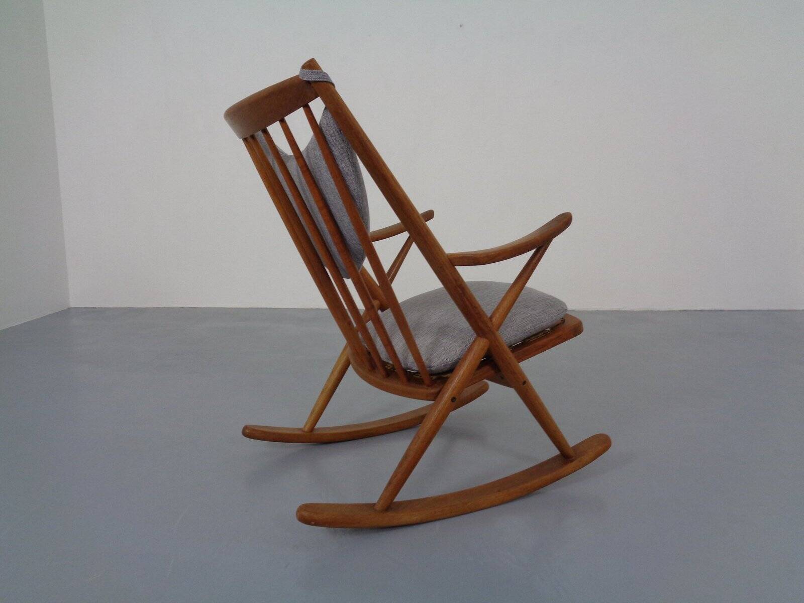Teak Rocking Chair by Frank Reenskaug for Bramin, Denmark, 1960s