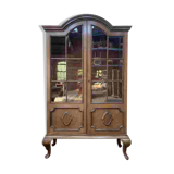 Bibliothèque Vitrine de style anglais en noyer 1900