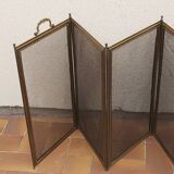 Ancient bronze and brass signed fire pare