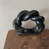 Vintage wooden and ceramic tray