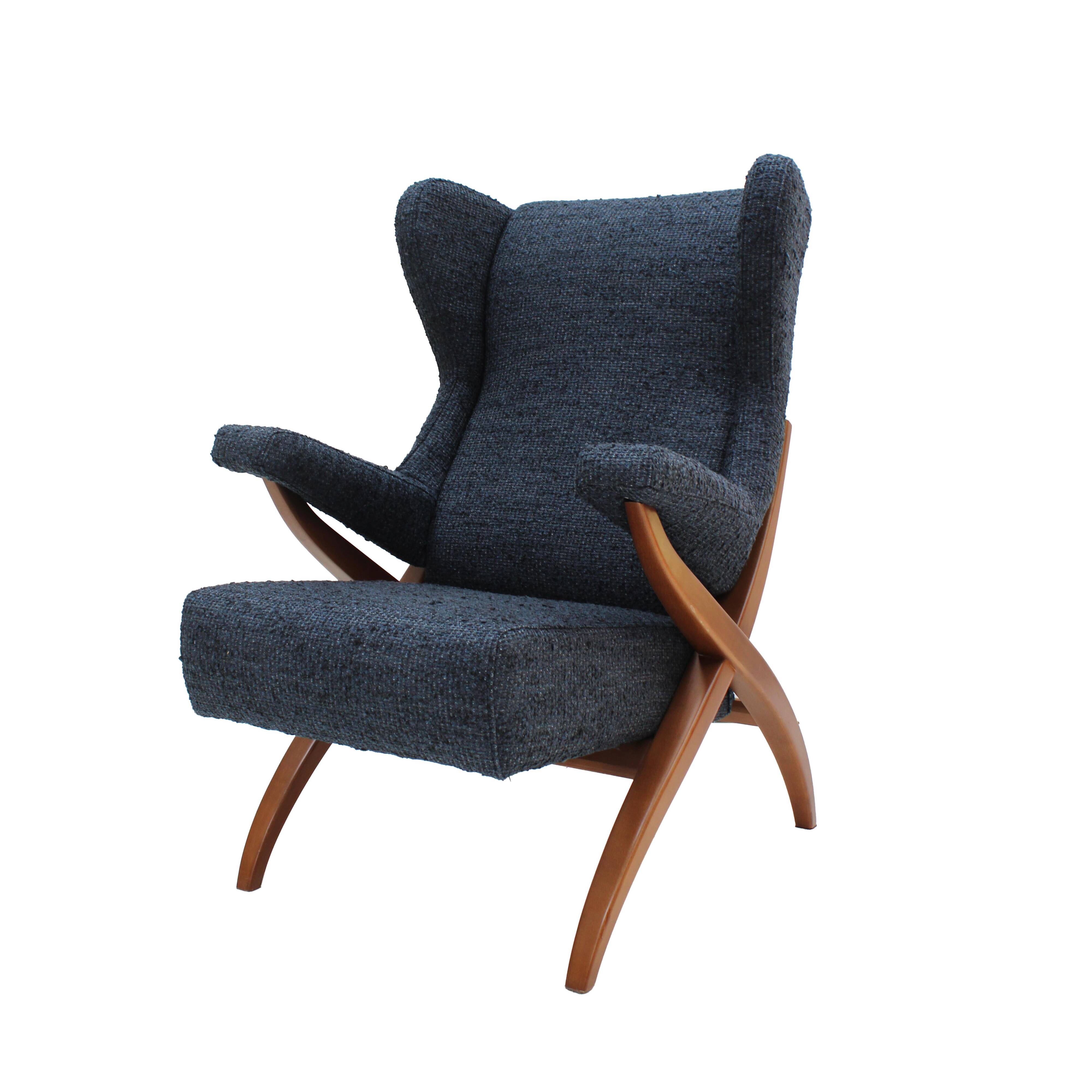 Mid Century Modern Fiorenza Italian Armchairs Designed By Franco Albini, 1950