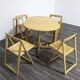 Table pliante scandinave et chaises, années 1980, ensemble de 2
