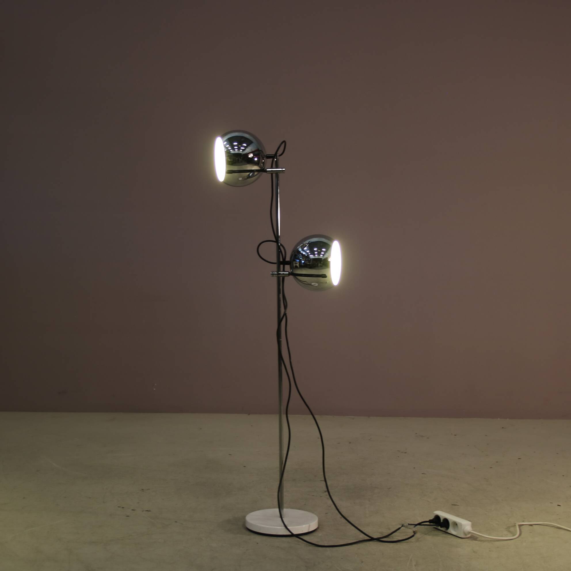 1970s Floor lamp with ball shades from the Netherlands