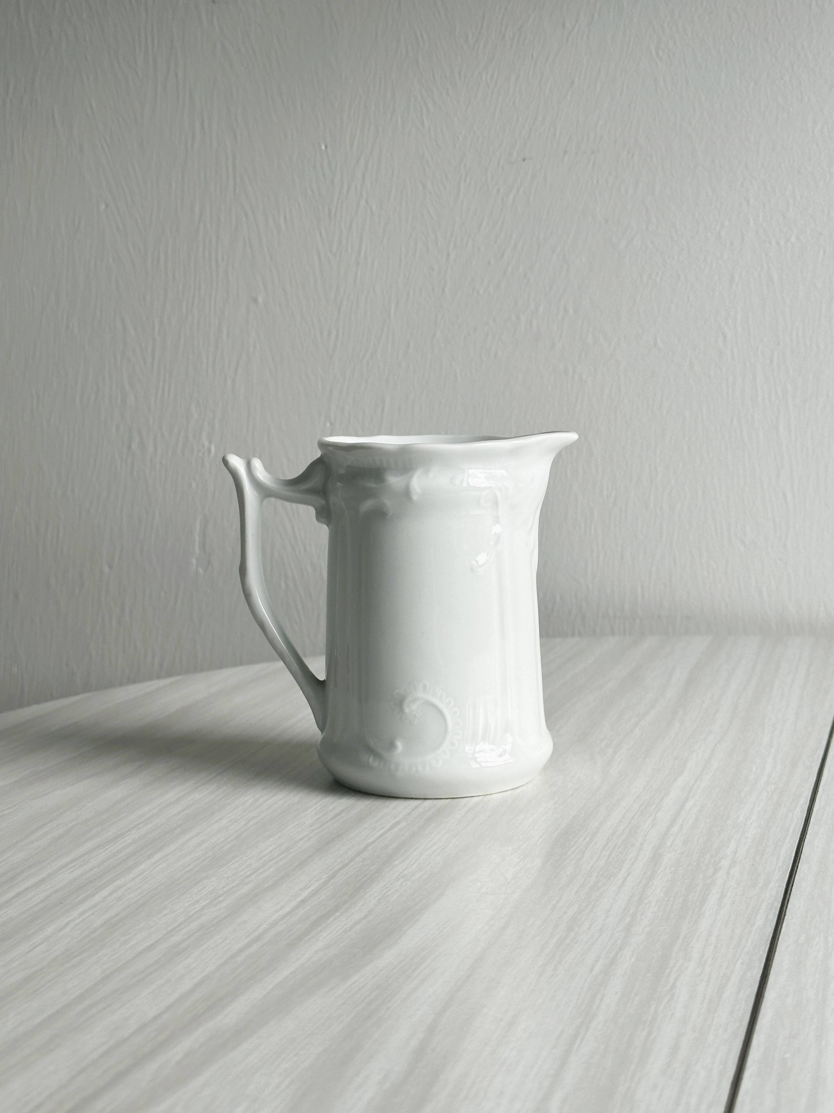 White porcelain milk jug
