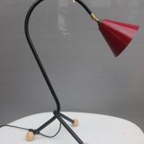 Tripod bedside lamp red Sputnik