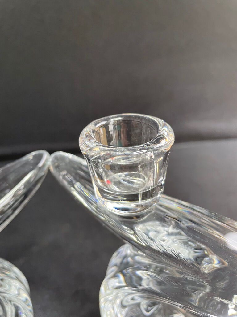 Vannes le Châtel - Candle holders with 2 lights (2) - Cristal