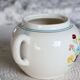 Vintage Salins earthenware sugar bowl - Floral pattern