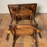 Wood and rattan table