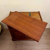 Small 70s TV cabinet in solid cherry wood
