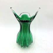 Vase vert Egermann, République tchèque, années 1970