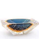 Cendrier en verre craquelé de Murano, Italie années 70