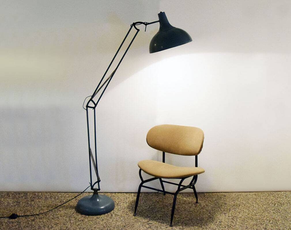 Large industrial floor lamp, early 1960s