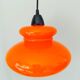 Lustre opaline orange années 70