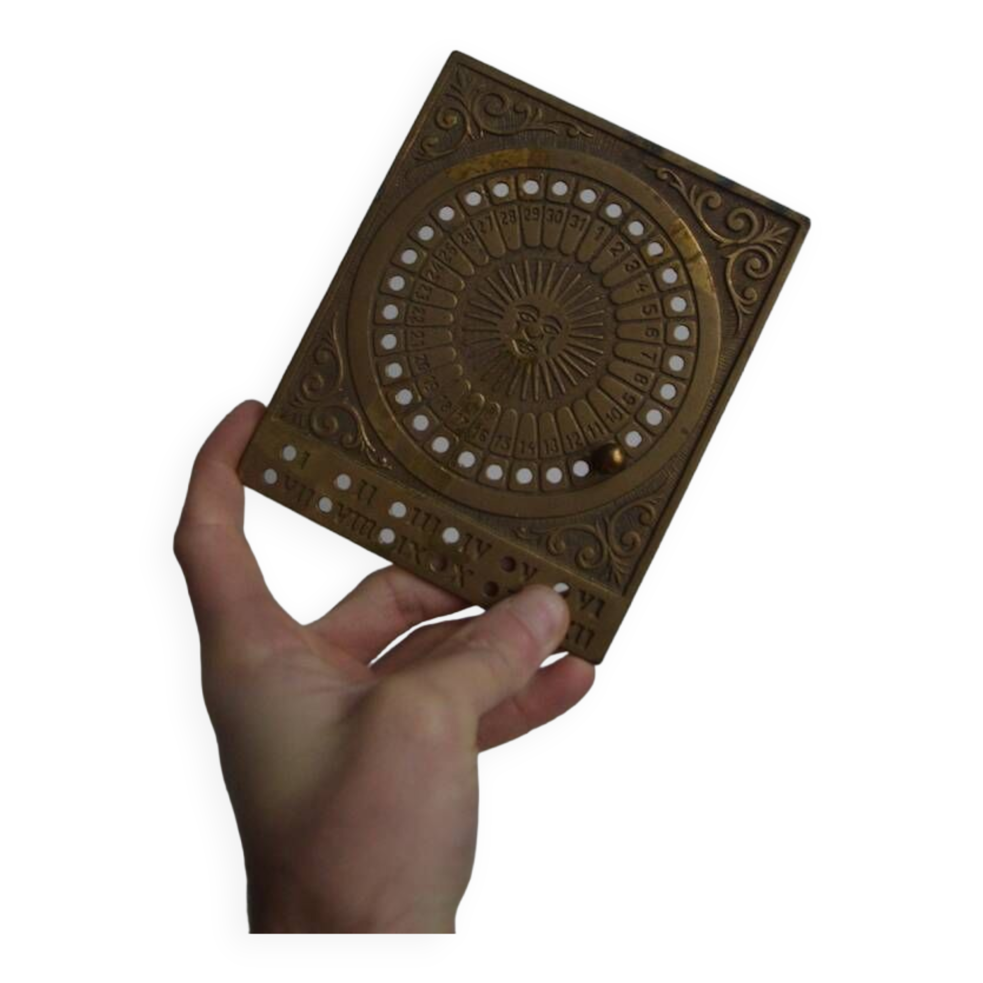 Brass perpetual calendar