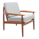 Danish Teak lounge chair in grey by Glostrup, 1950s