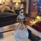 Cut glass carafe, diamond pattern & diamond-shaped stopper, 1960s