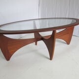 Astro oval coffee table in solid teak