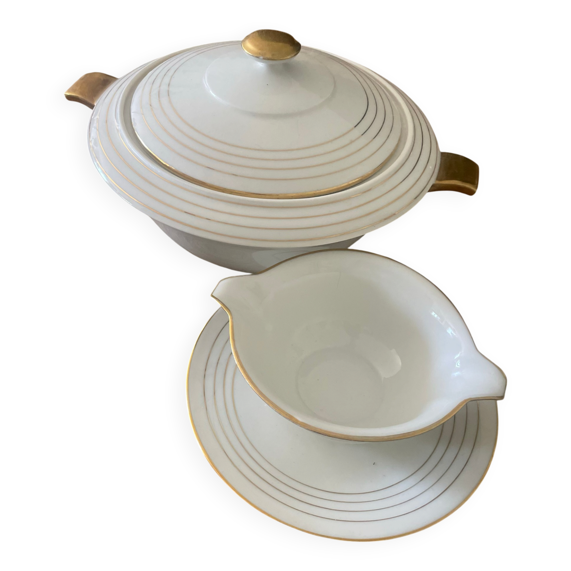 Soupière UHL France et saucière assortie