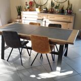 Industrial style ceramic dining table