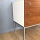 Brasilia-werk dresser white and teak 3 drawers years 60