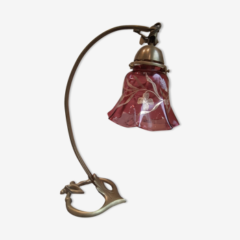 Art nouveau bronze lamp