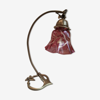 Lampe en bronze art nouveau