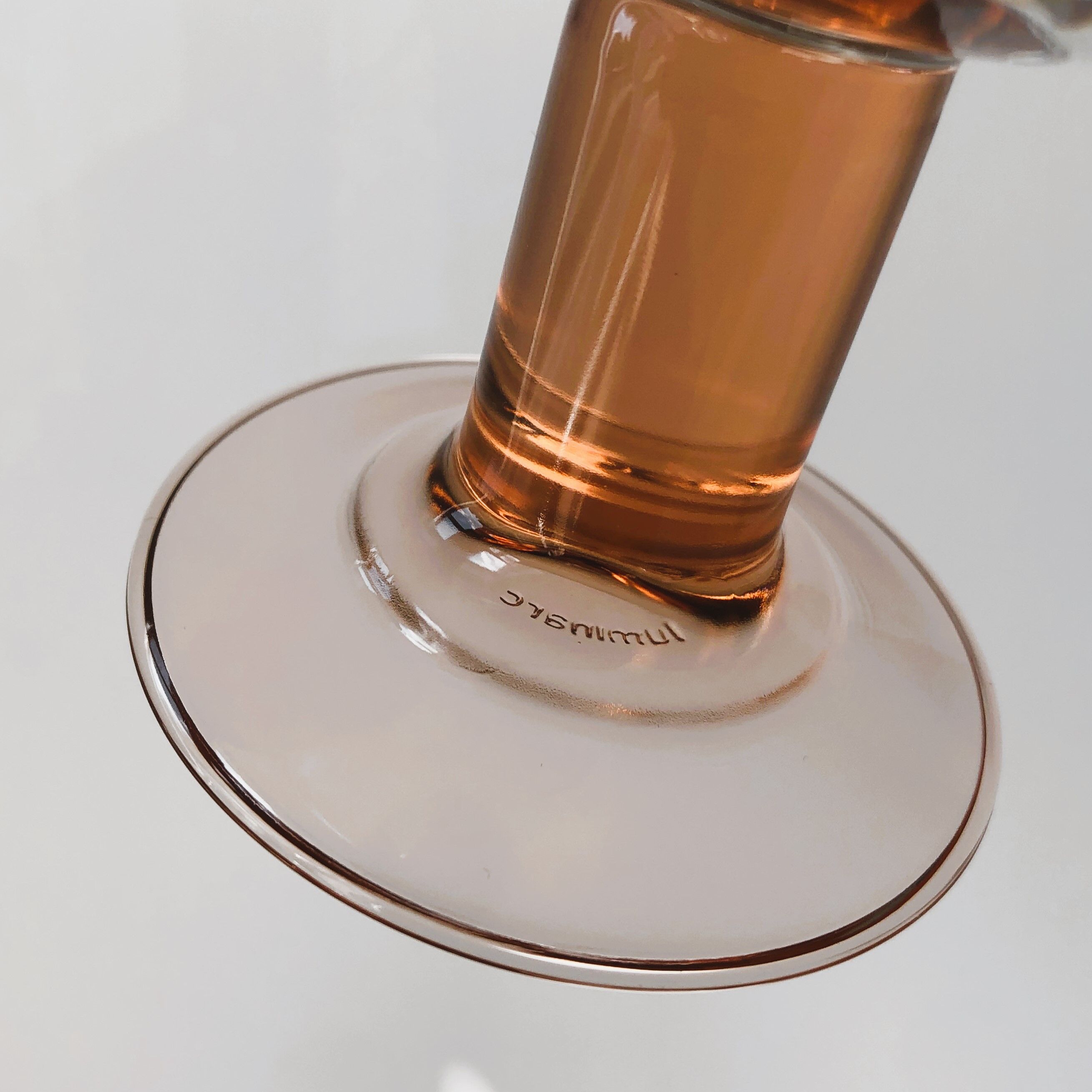 Glasses - round dessert cups feet pink columns